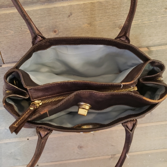 Coach Madeline bronze Metallic brown leather Satchel bag - Picture 6 of 10